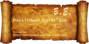 Bazilidesz Eulália névjegykártya